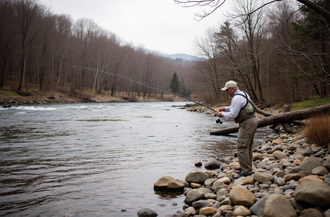 River smallmouth fishing in Southwestern Pennsylvania wide rocky river