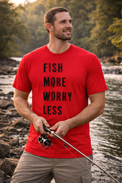 Fish More Worry Less Tee