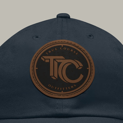 True Course Outfitters Leather Patch Dad Hat